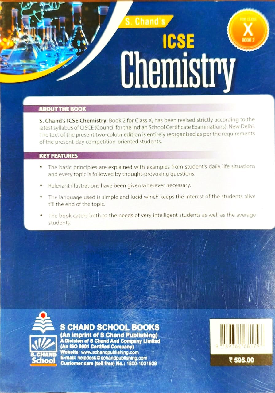 Schand's ICSE Chemistry for Class 10 (Book 2) By B.S. Bisht I R. D. Madan I Nelson A. Petrie - As Per 2027 Syllabus