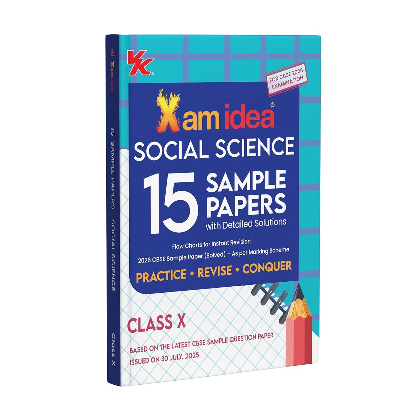 Xam idea CBSE 15 Sample Question Papers Mathematics, Science and Social Science Class 10 Set of 3 Books - for 2026 Board Exams