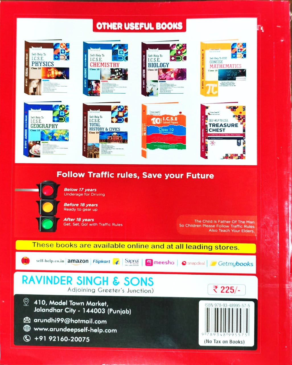 Arun Deep’s Success Mentor ICSE 15 Sample Question Papers of Physics, Chemistry, Biology & Mathematics for Class 10 - Set of 4 Books - For 2026 Examination. Paperback