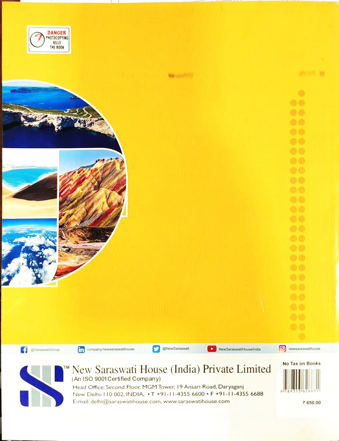 Saraswati ICSE Geography Textbook for Class 9 By Ms Priyamvada Kher - Latest for 2025-26 Examination - Paperback