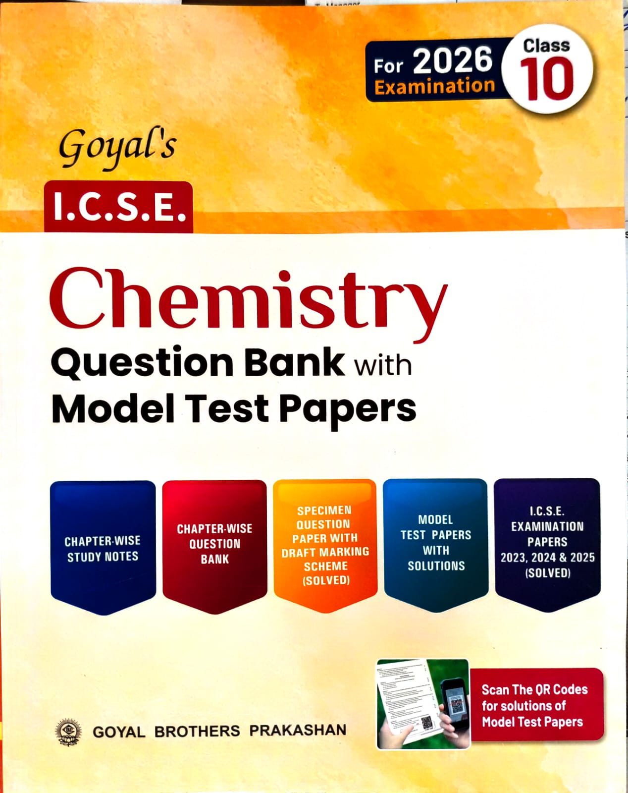 Goyal ICSE Question Bank Physics, Chemistry, Mathematics and Biology Question Bank with Model Test Papers Class 10 for 2026 Examinations - Combo of 4 Books - Paperback Edition