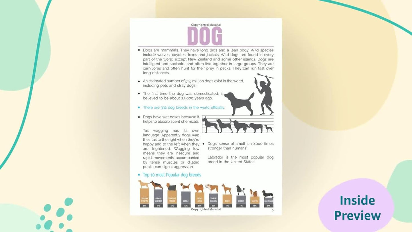 Dreamland Animals and Birds Mini-Pedia for Kids Age 5-15 years