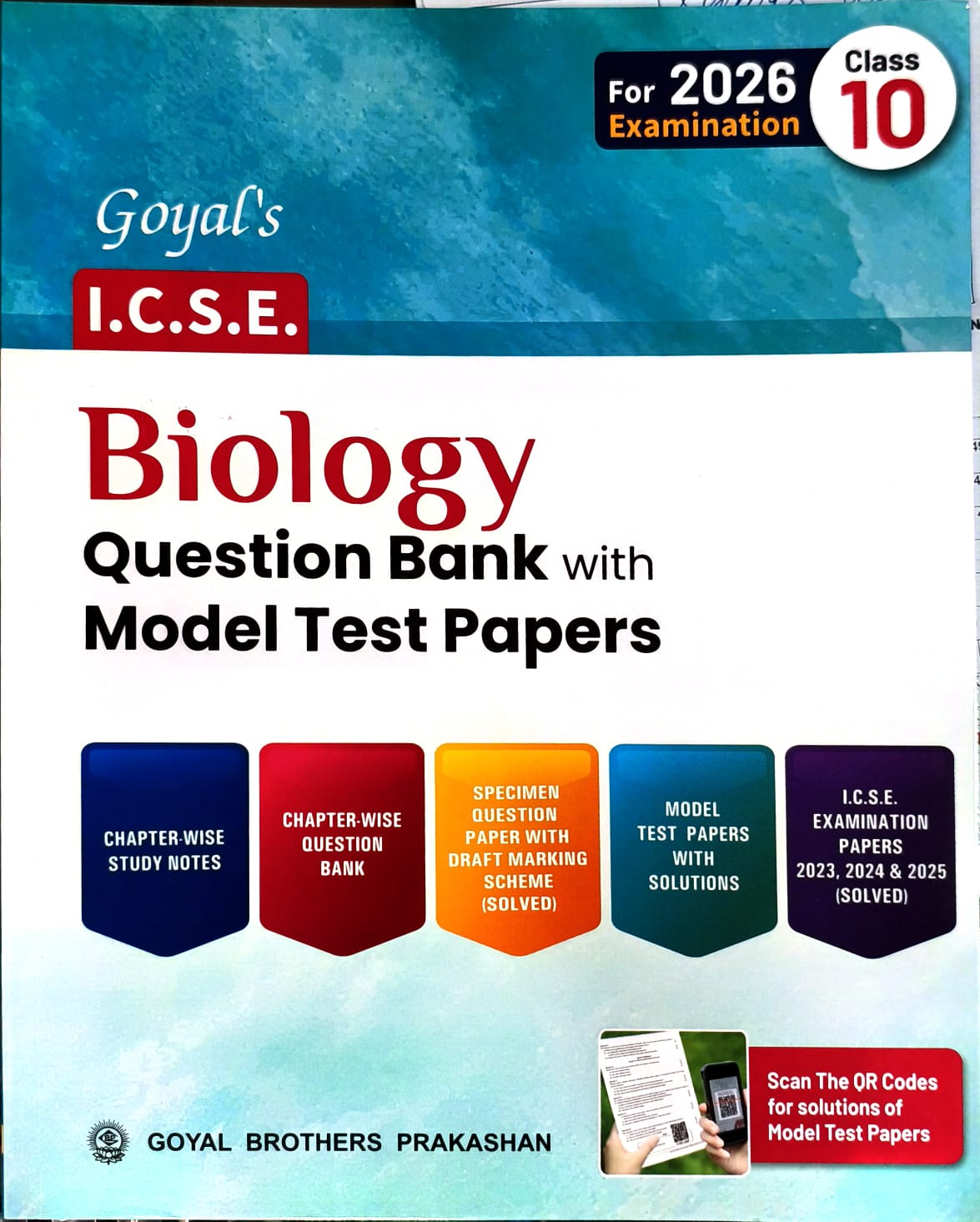 Goyal ICSE Question Bank Physics, Chemistry, Mathematics and Biology Question Bank with Model Test Papers Class 10 for 2026 Examinations - Combo of 4 Books - Paperback Edition