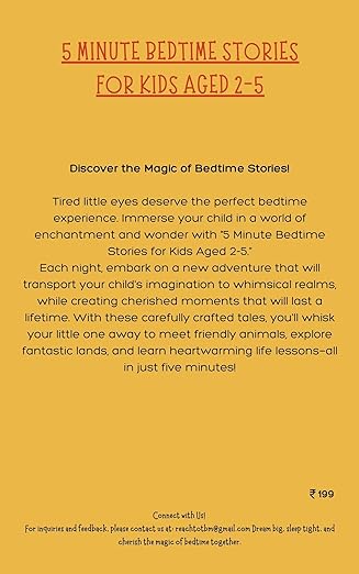 5 Minute Bedtime Stories for Kids Aged 2-5