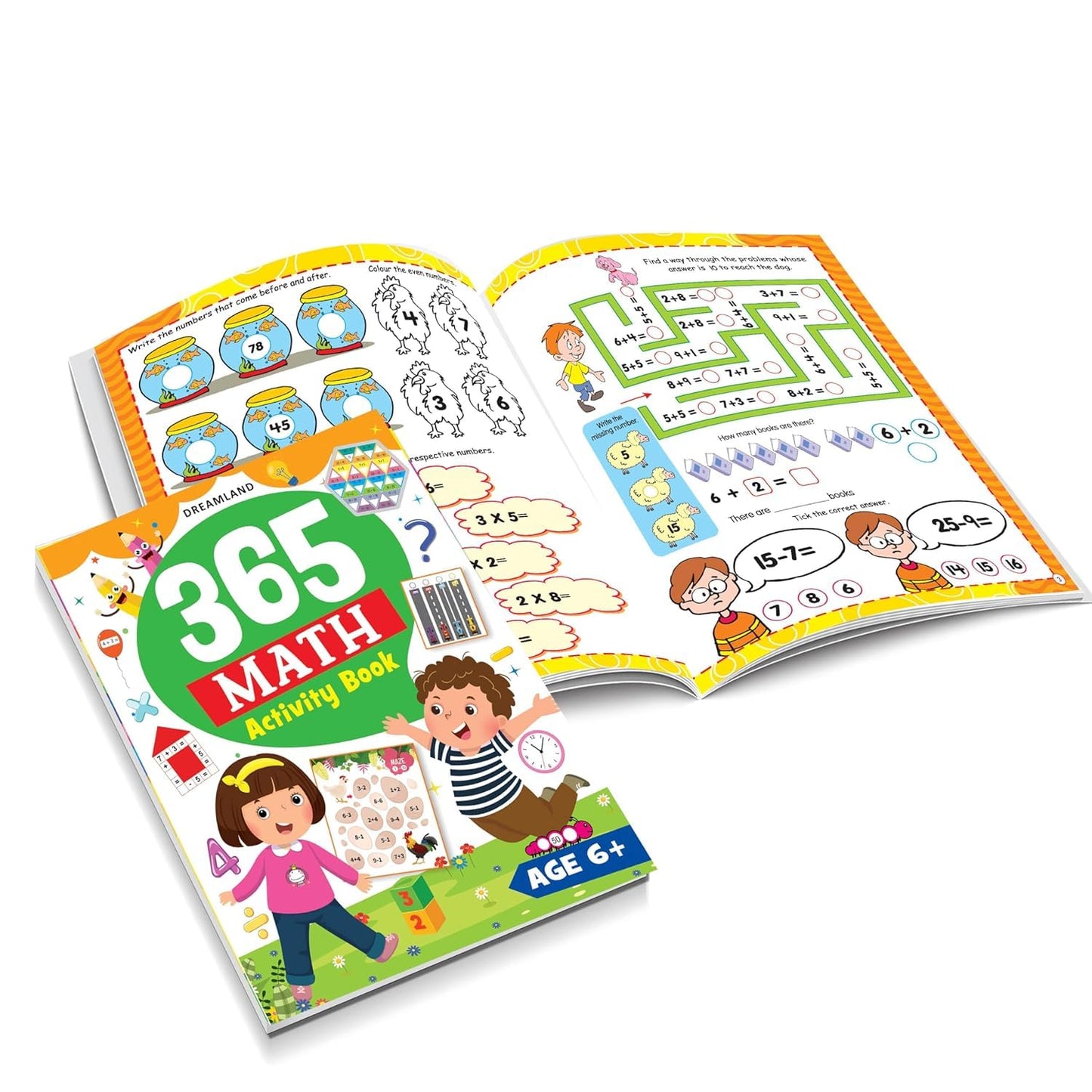 Dreamland 365 Math Activity Book for Age 6-8 Years Kids