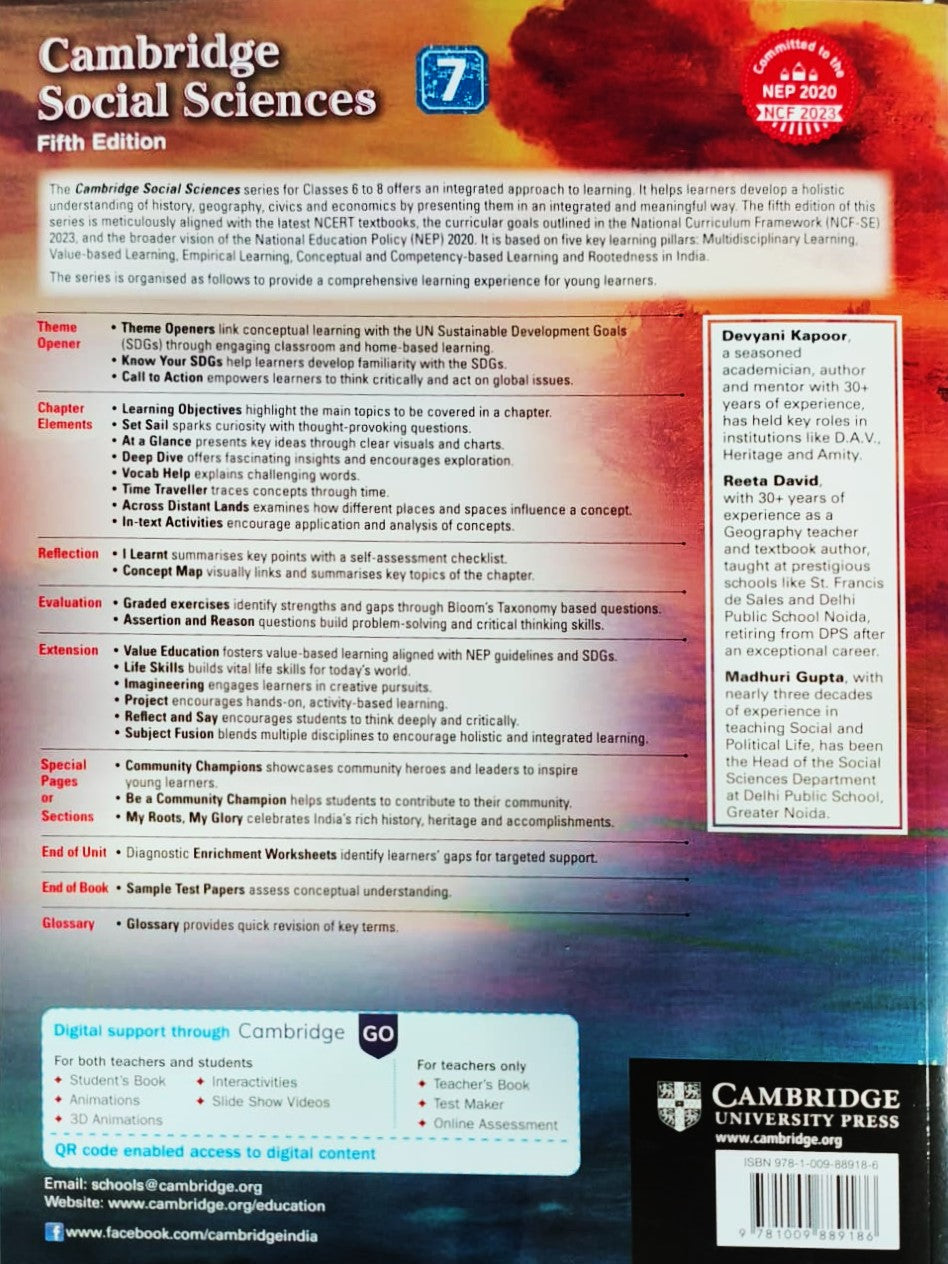 Cambridge Social Sciences Part 2 for class 7 _ Fifth Edition _ Based on the latest NCERT Textbook