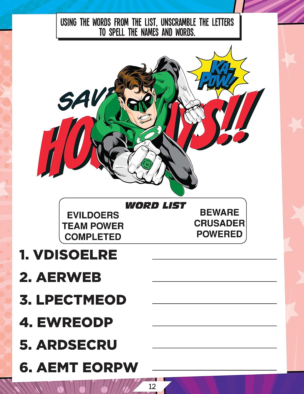 Dreamland Justice League Stickers Activity and Colouring Book