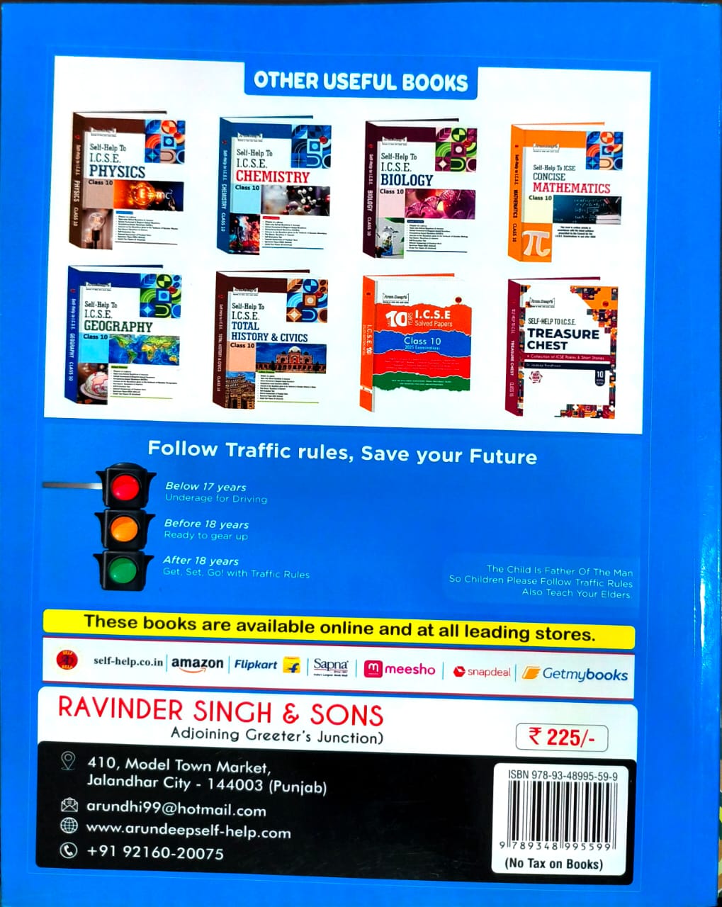 Arun Deep’s Success Mentor ICSE 15 Sample Question Papers of Physics, Chemistry, Biology, History & Civics, Geography, Mathematics, Computer Applications for Class 10 - Set of 7 Books - For 2026 Examination. Paperback