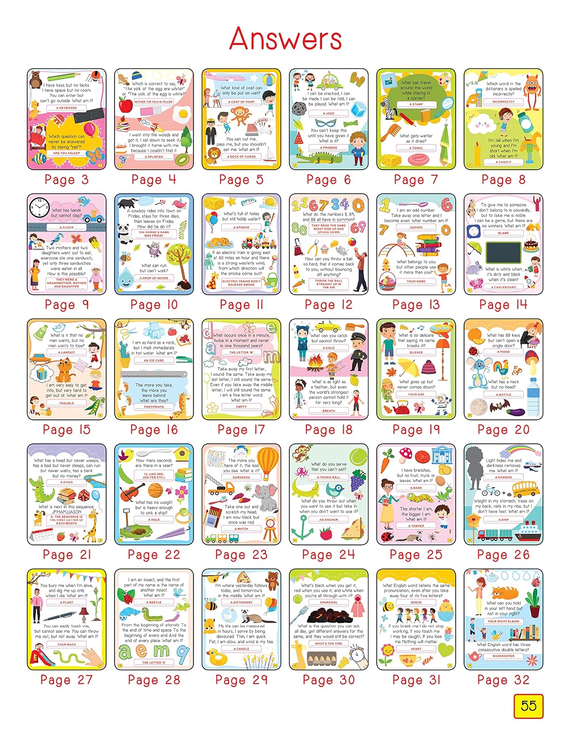 Dreamland My Big Book of Riddles with 100 + Fun Brain-Busters for Children Age 5+