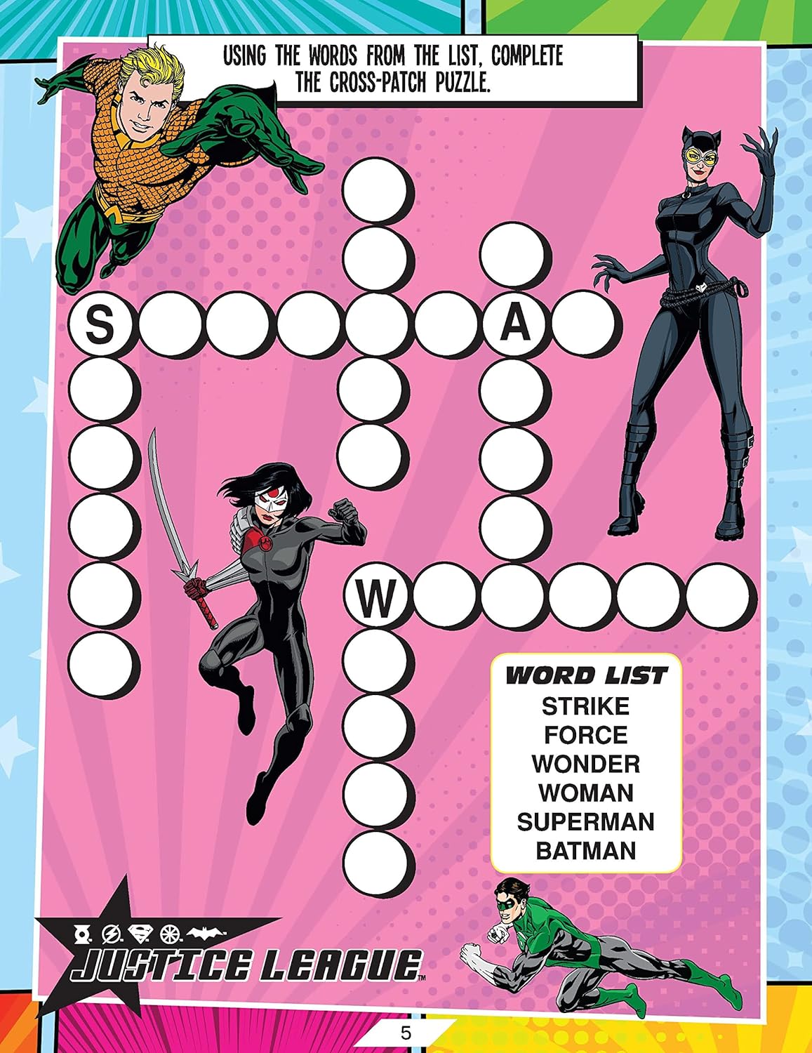 Dreamland Justice League Stickers Activity and Colouring Book