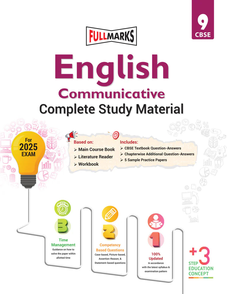 Full Marks CBSE English Communicative (Complete Study Material) For Class 9 - Latest for 2025-26 Session