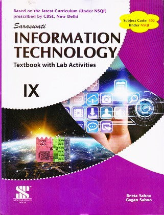 Saraswati Information Technology Textbook with Lab Activities for Class 9 - Latest for 2025-26 Examination. Paperback