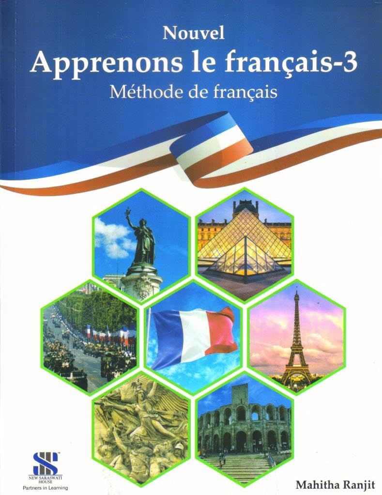 Saraswati Apprenons Le Francais French Textbook 03 - Latest for 2025-26 Session. Paperback