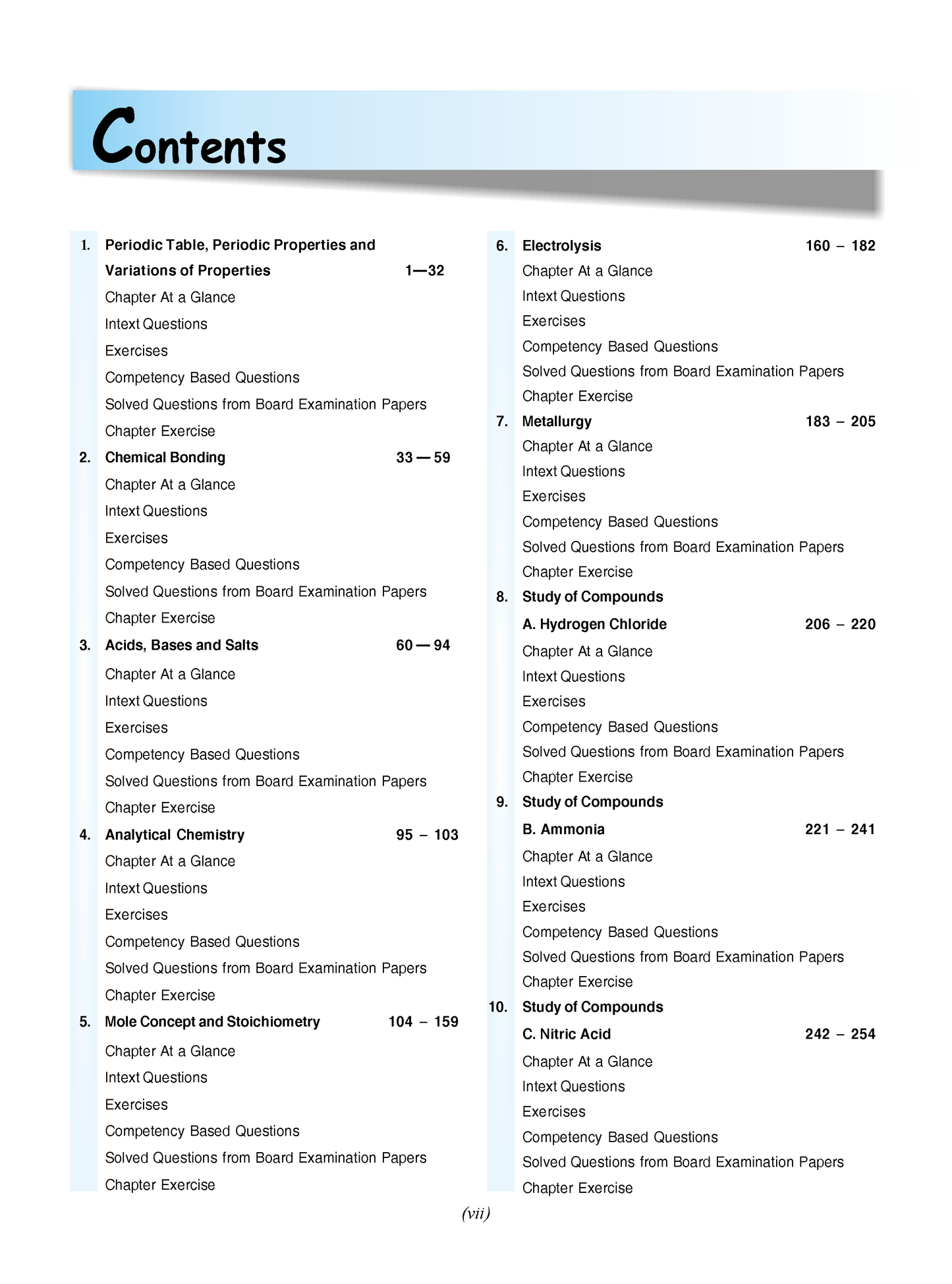 Arun Deep's Self Help to ICSE Chemistry For Class 10 - Latest for 2025-26 Session
