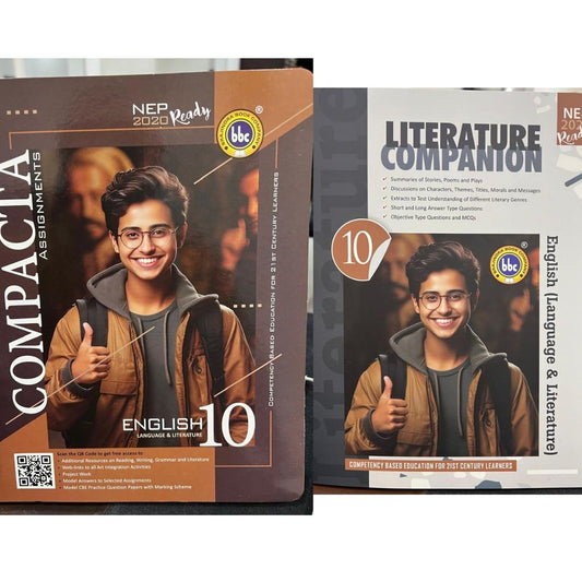BBC Compacta Class 10 English Assignments - Set of 2 Books  - for 2025-26 Examinations. Paperback