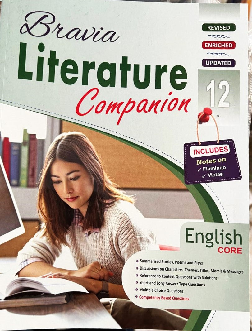 Devjyoti Bravia English Core with Literature Companion Class 12 (Set of 2 Books) - Latest For 2025 Session. Paperback