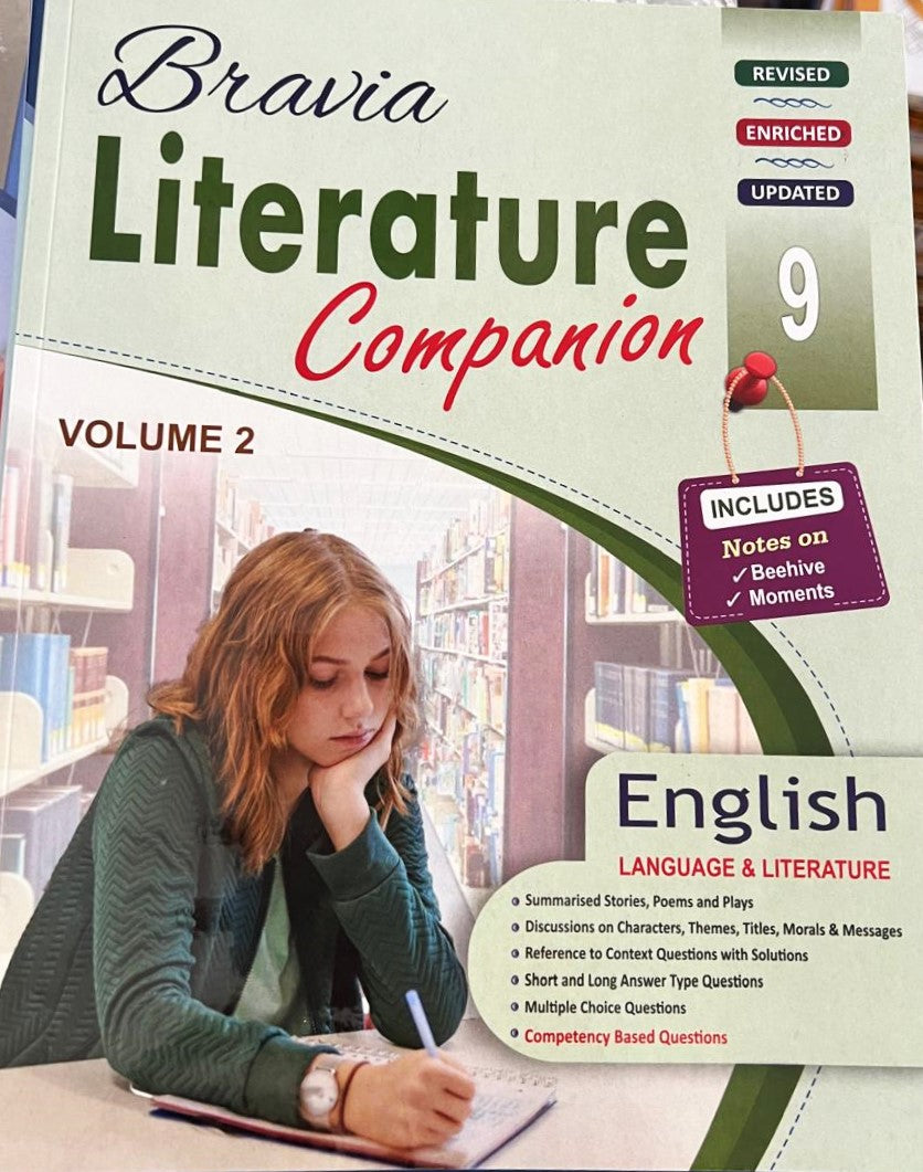 Devjyoti Bravia English (Language & Literature) with Literature Companion (Volume 1 & 2) for Class 9 - Latest For 2025 Session. Paperback