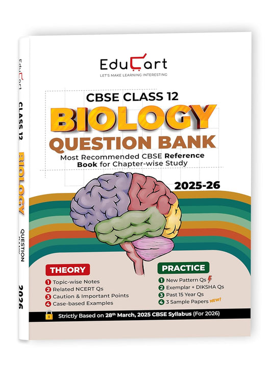 Educart CBSE Question Bank Biology for Class 12 - Latest for 2025-2026 Session