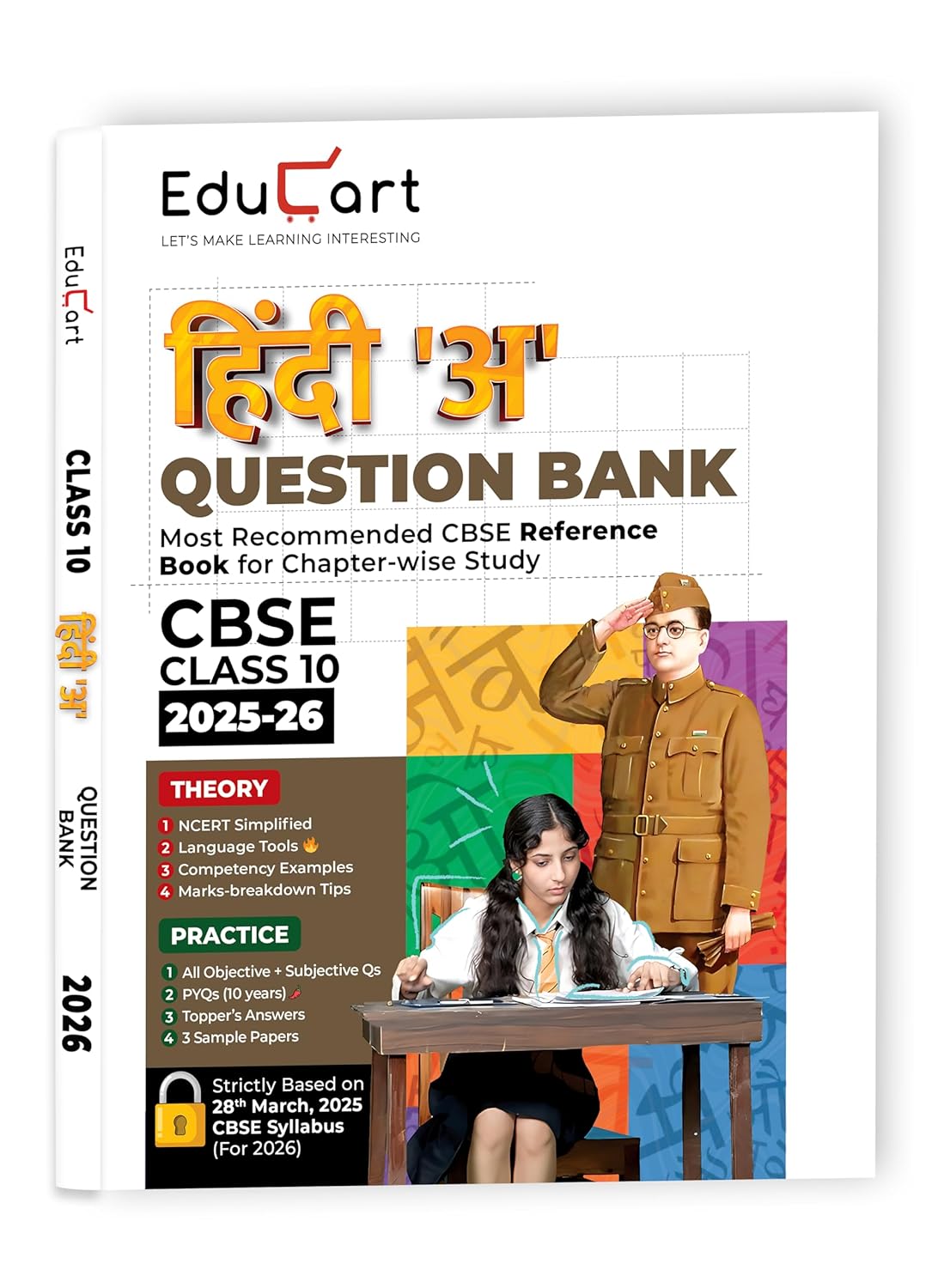 Educart CBSE Question Bank Hindi A for Class 10 - Latest for 2025-2026 Session