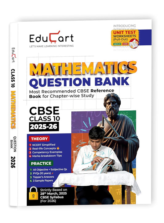 Educart CBSE Question Bank Mathematics for Class 10 - Latest for 2025-2026 Session