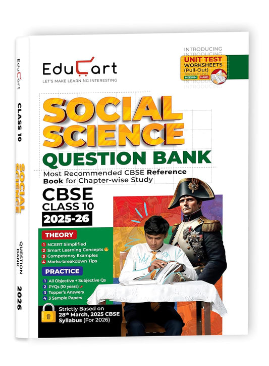 Educart CBSE Question Bank Social Science for Class 10 - Latest for 2025-2026 Session