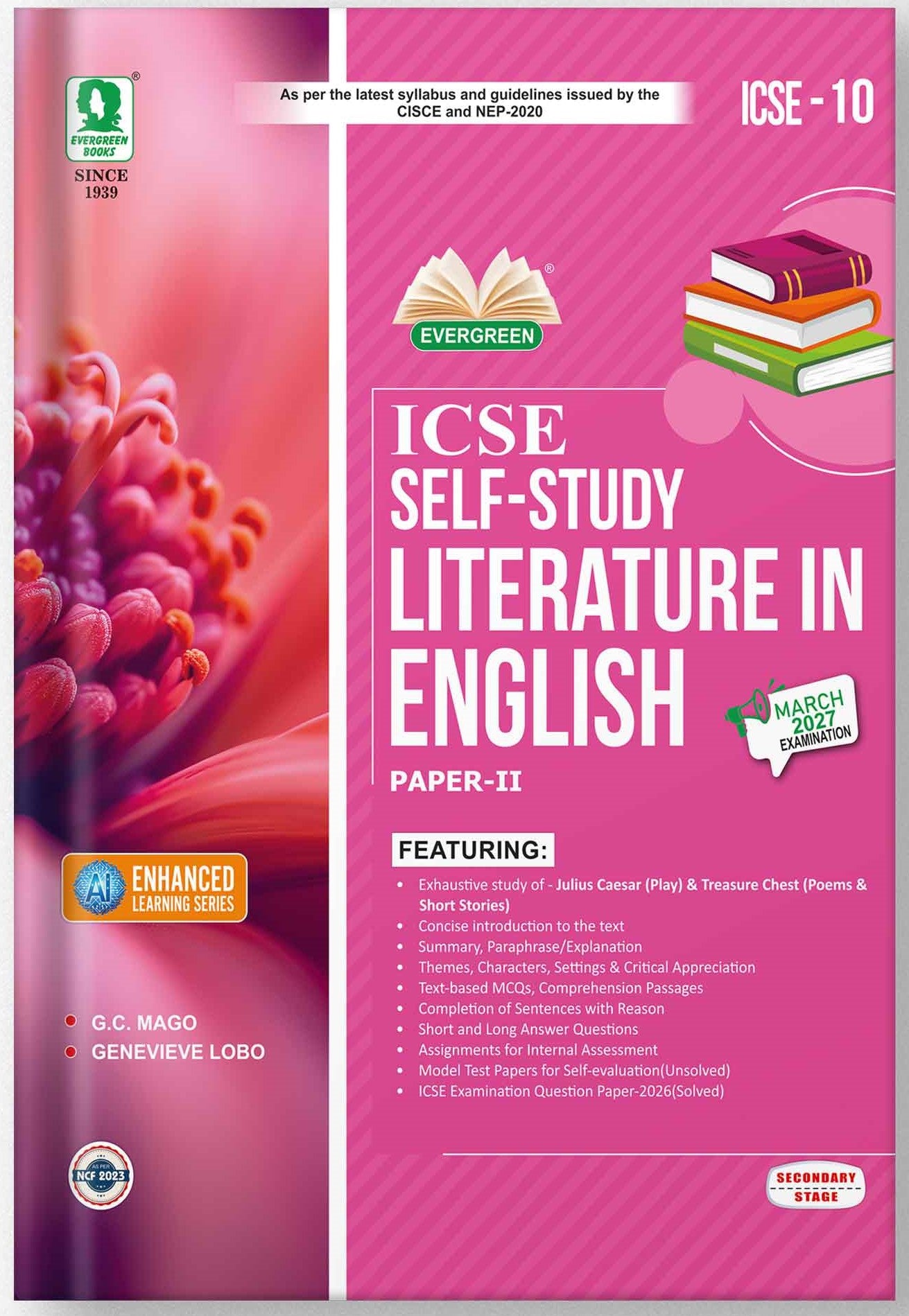 Evergreen ICSE Self Study in English Literature Part 2 for Class 10 - Latest for 2027 Examination