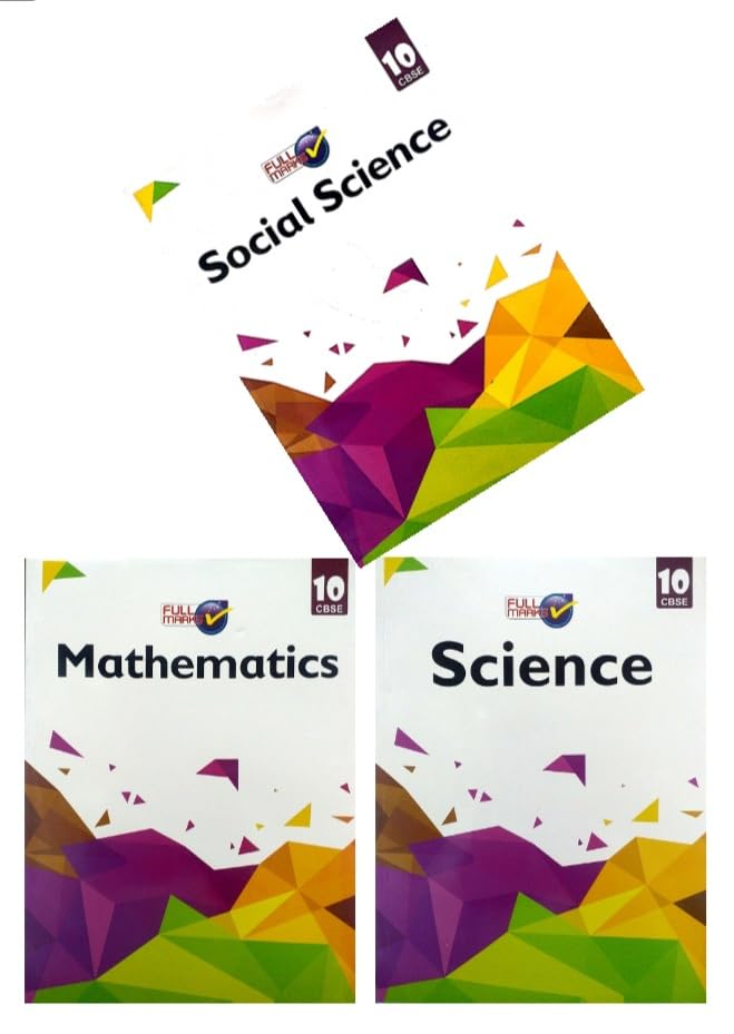 Full Marks CBSE Science, Mathematics & Social Class 10 (Combo of 3) for 2025-26 Examination (Paperback)
