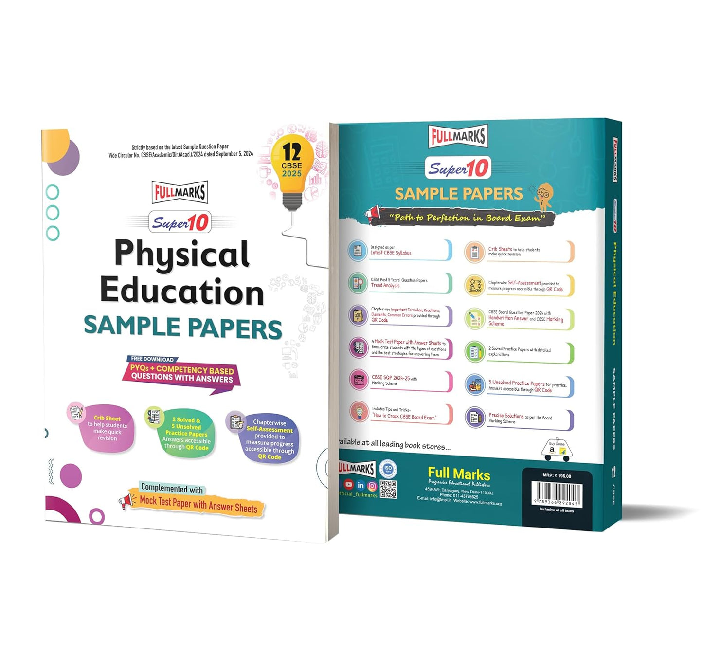Full Marks CBSE Super 10 Sample Question Papers Physical Education for Class 12 - Latest for 2025 Session - Paperback