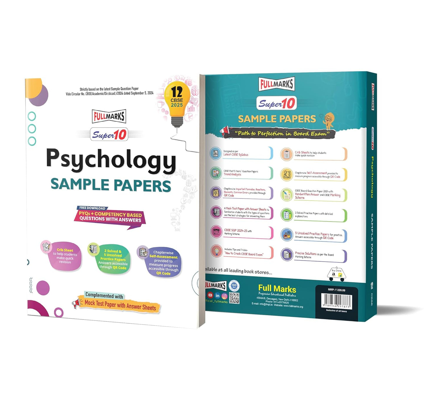 Full Marks CBSE Super 10 Sample Question Papers Psychology for Class 12 - Latest for 2025 Session - Paperback
