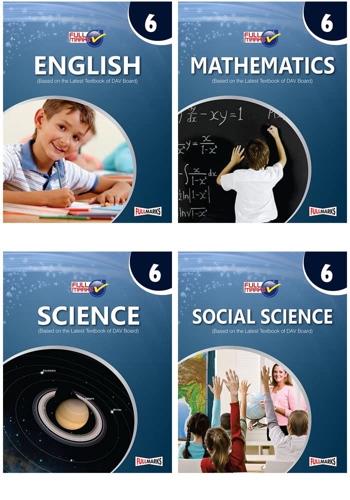 Full Marks DAV Science, Mathematics, Social & English Class 6 CBSE (Combo of 4) for 2025-26 Examination (Paperback)