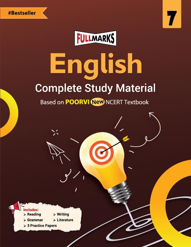 Full Marks CBSE English (Complete Study Material) For Class 7 - Based on New NCERT Textbook Poorvi - Latest for 2025-26 Session