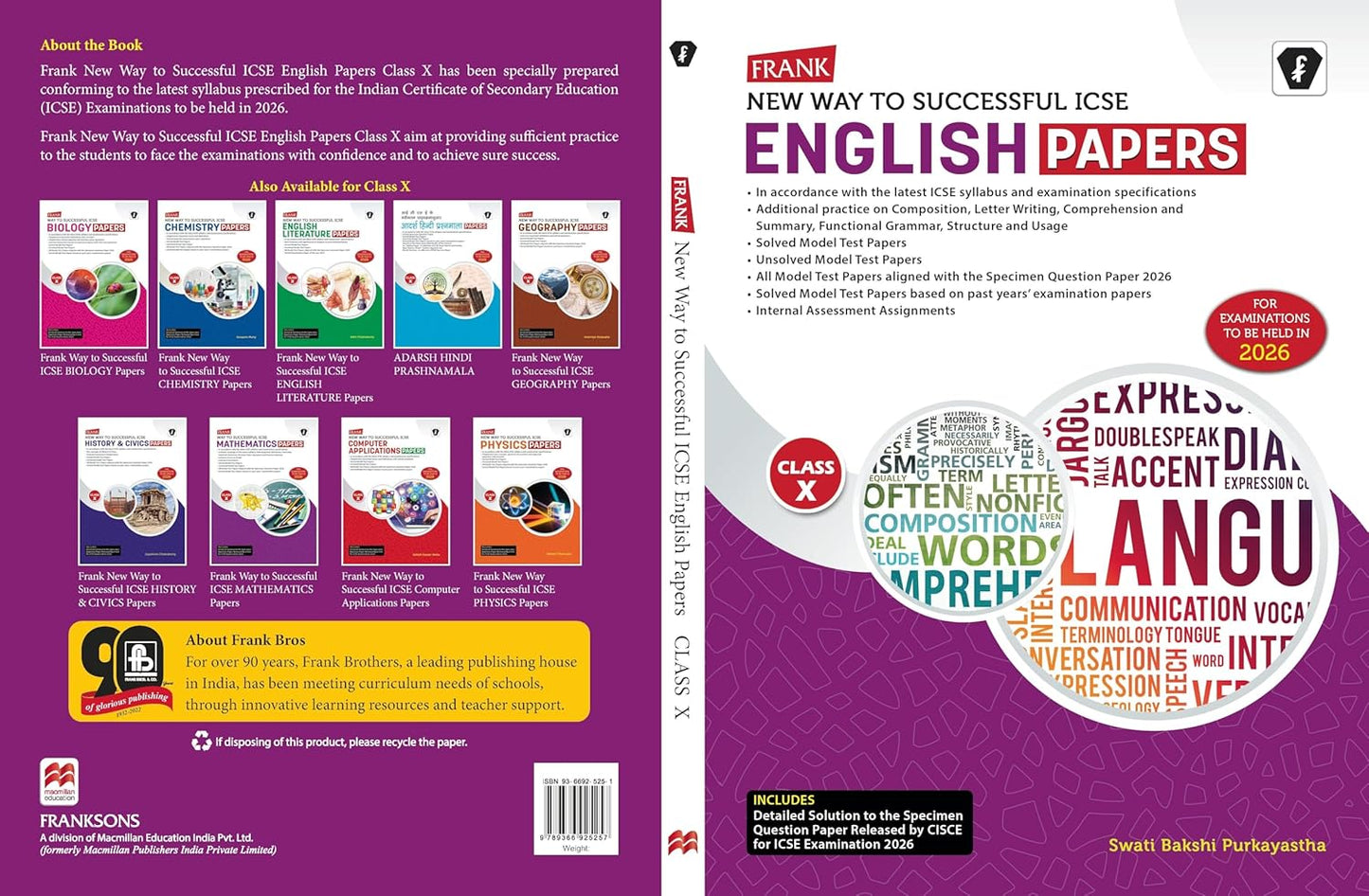 Frank New Way To Successful ICSE English Language Papers for Class 10 - Latest for 2026 Examination. Paperback