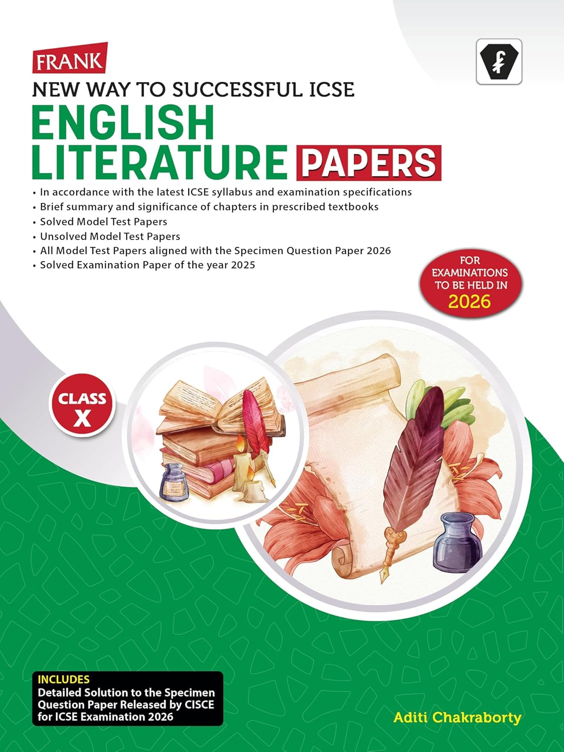 Frank New Way To Successful ICSE English Literature Papers for Class 10 - Latest for 2026 Examination. Paperback