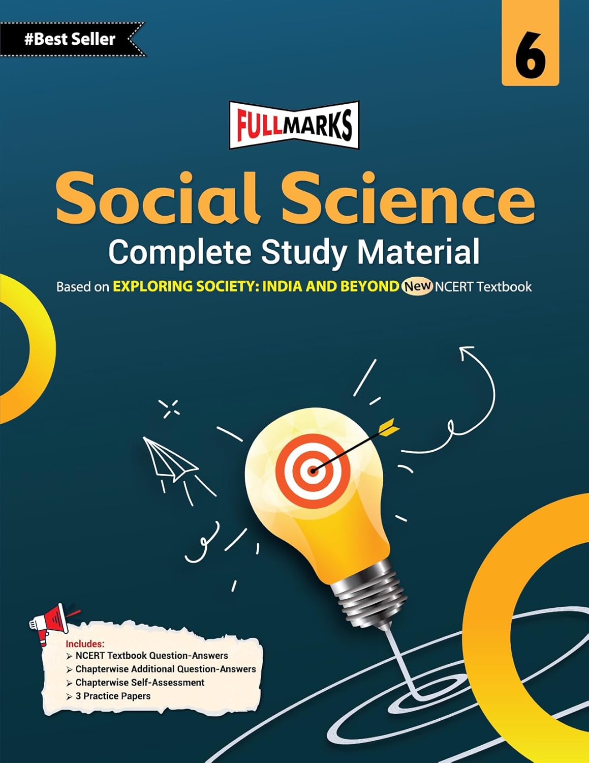 Full Marks Complete Study Material For Class 6 English (Poorvi), Math's (Ganita Prakash), Science (Curiosity), Social (Exploring Society: Indian & Beyond) Set of 4 Books Based on New NCERT Textbook and CBSE Syllabus - Latest for 2025-26 Session
