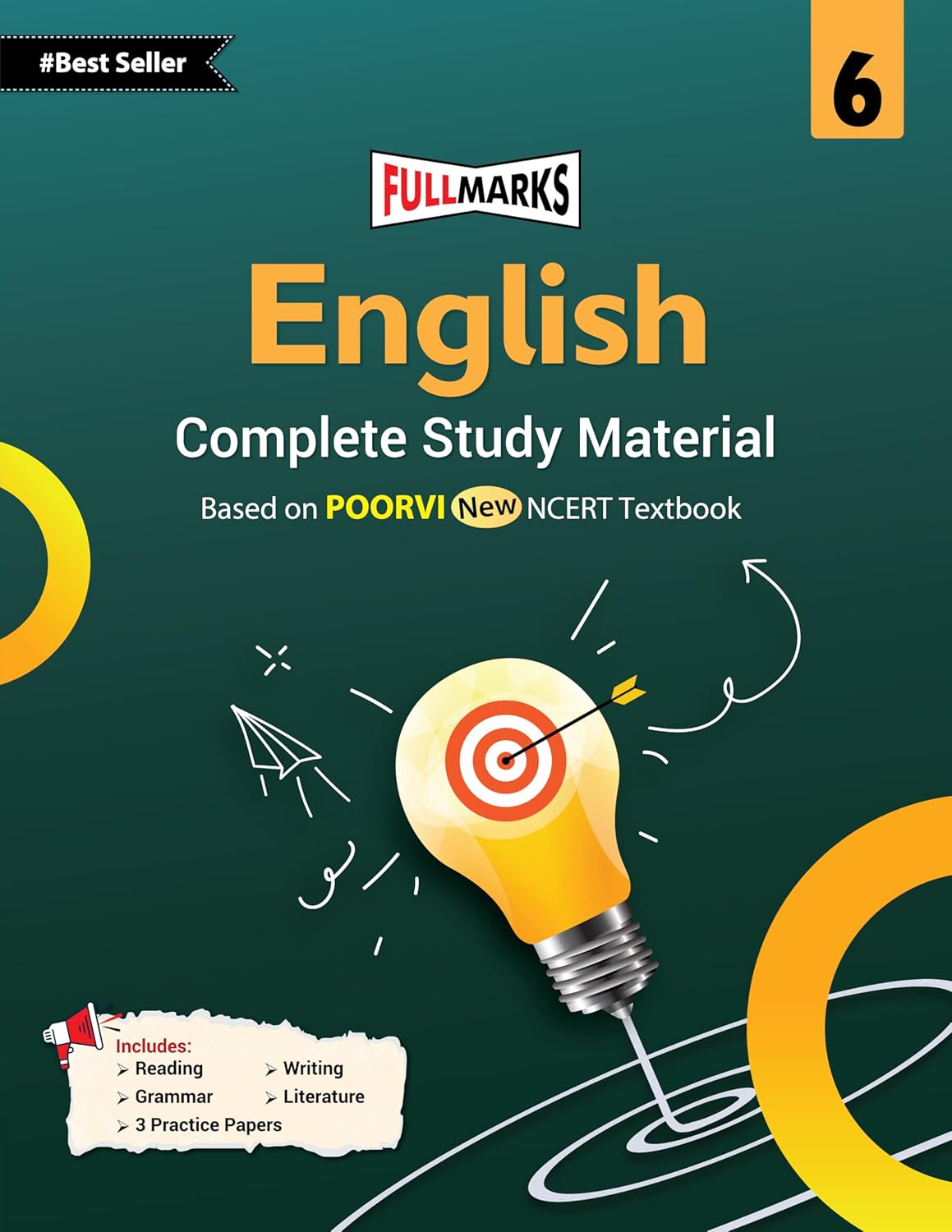 Full Marks Complete Study Material For Class 6 English (Poorvi), Math's (Ganita Prakash), Science (Curiosity), Social (Exploring Society: Indian & Beyond) Set of 4 Books Based on New NCERT Textbook and CBSE Syllabus - Latest for 2025-26 Session