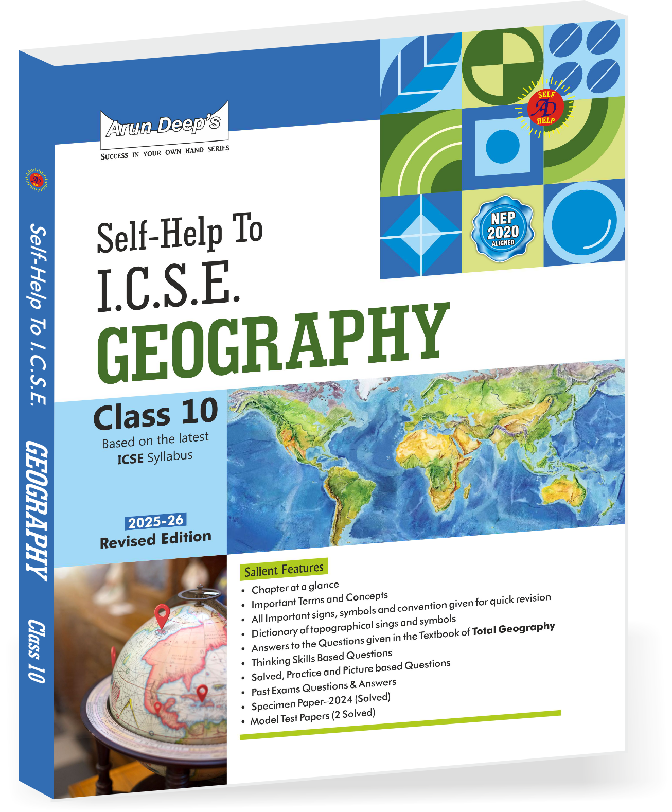 Arundeep's Self Help to ICSE Geography For Class 10 - Latest for 2025-26 Session. Paperback