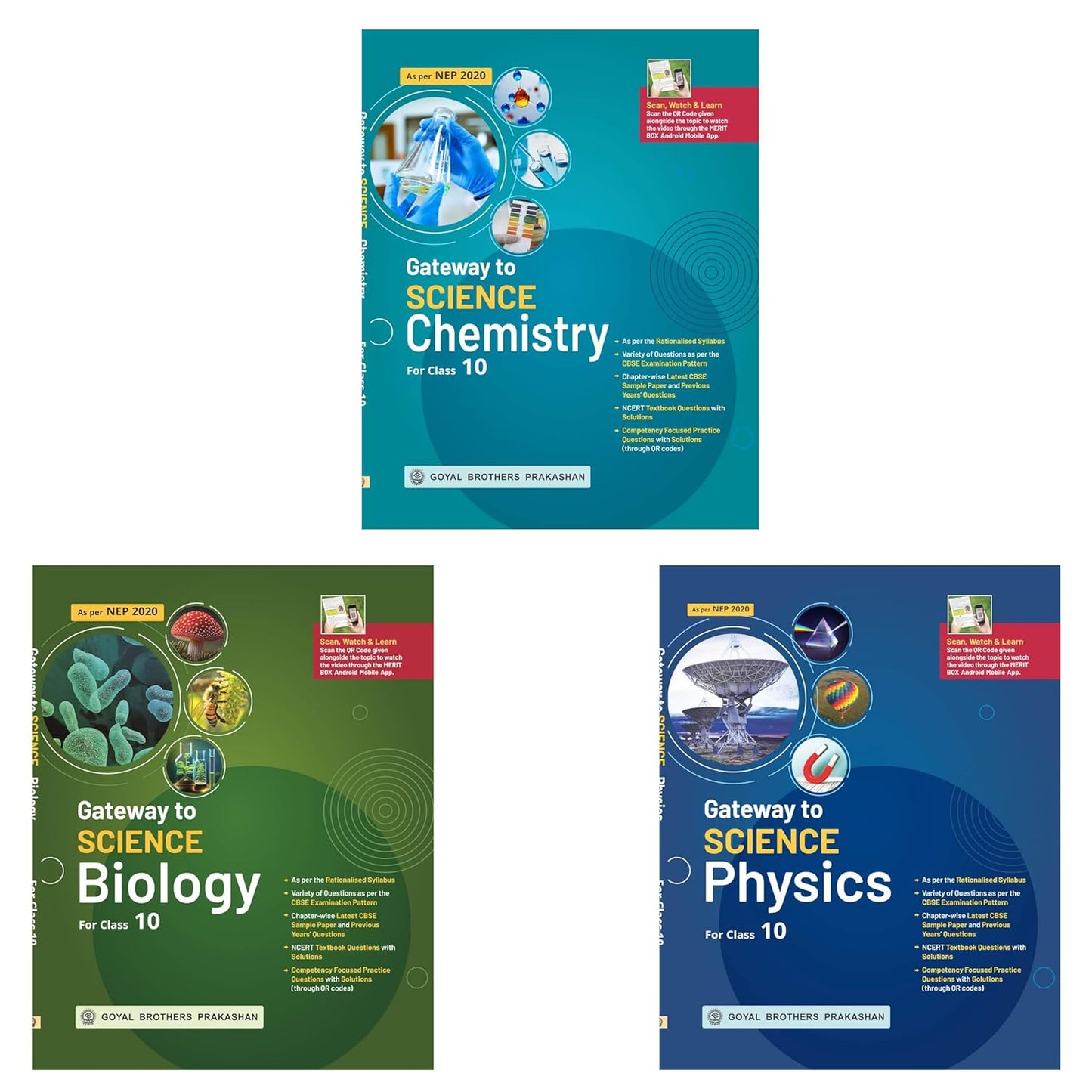 Goyal - Gateway to Science - Chemistry, Physics and Biology for Class 10 - Set of 3 Books - Effective from Academic year 2026-27 (As per the New NCERT Syllabus and the latest CBSE Examination Pattern)