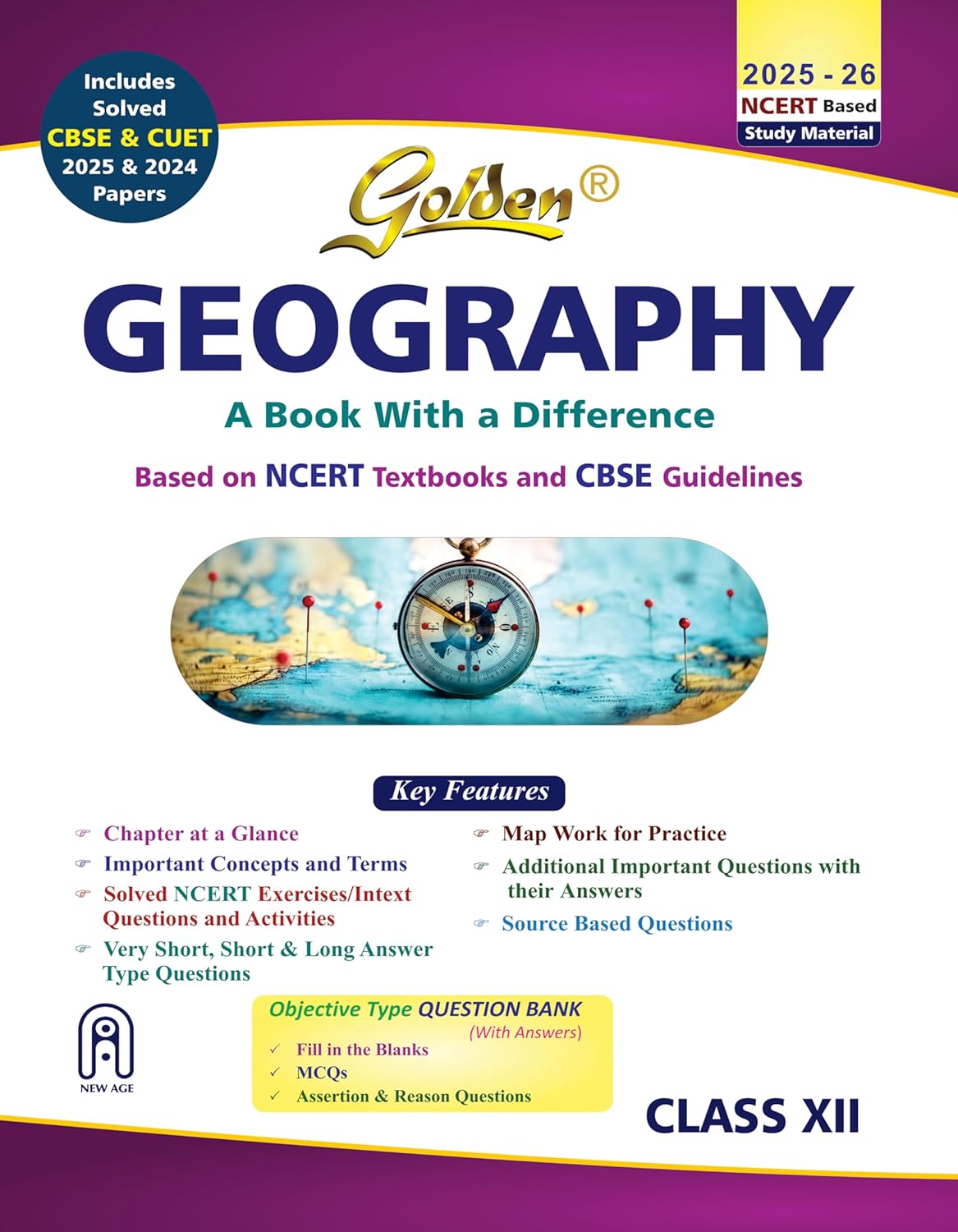 Golden Based on NEW NCERT Textbooks Geography For Class 12 - Latest for 2025-26 Session