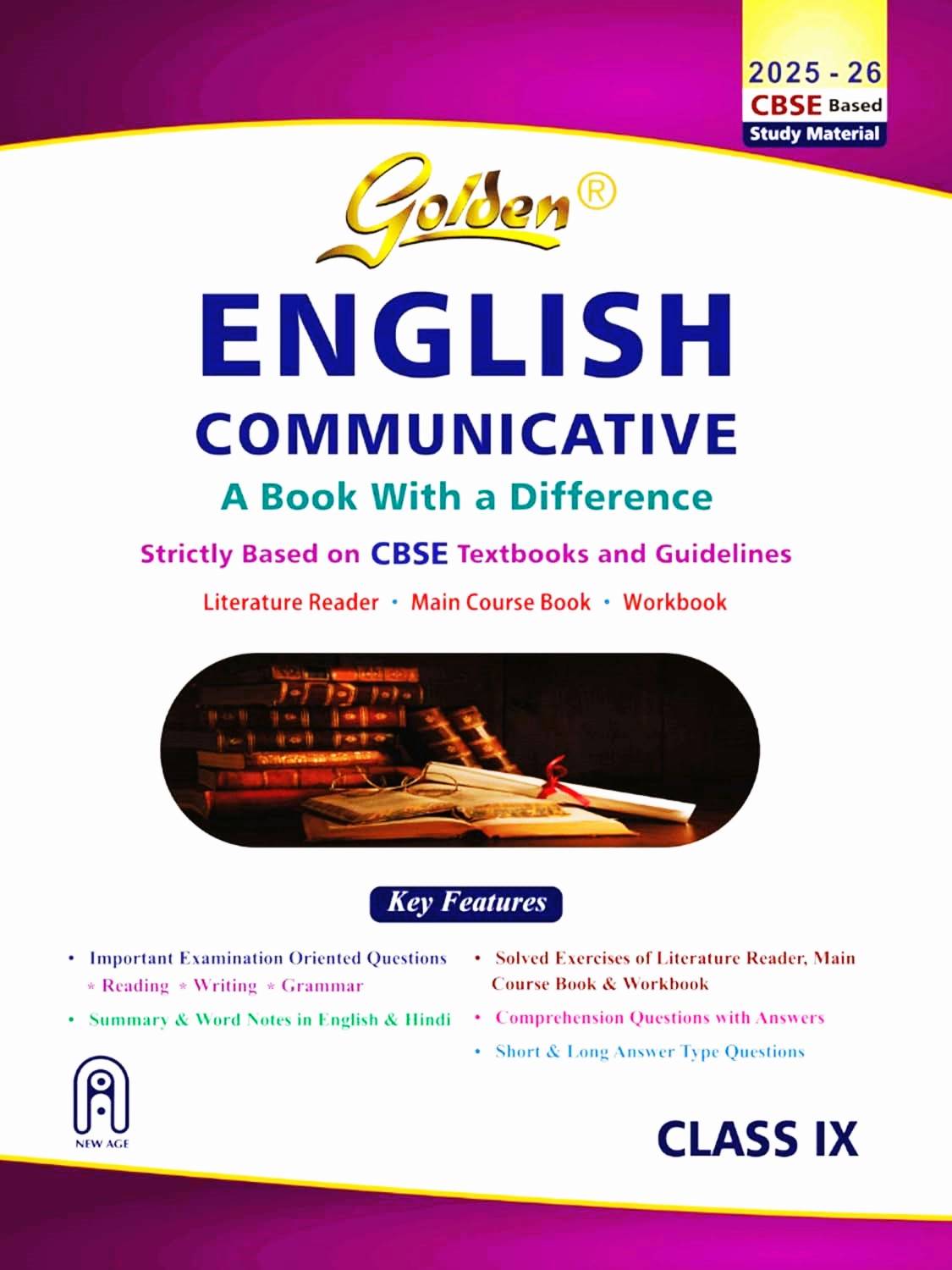 Golden English Communicative Based on New CBSE Textbooks For Class 9 - Latest for 2025-26 Session