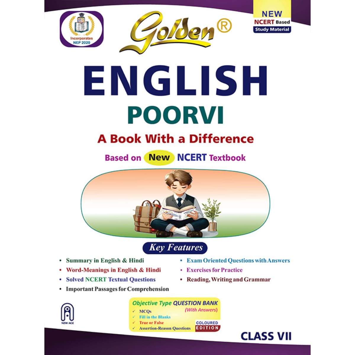 Golden English Poorvi (Based on New NCERT Textbook) For Class 7 - Latest for 2025-26 Session (Paperback)