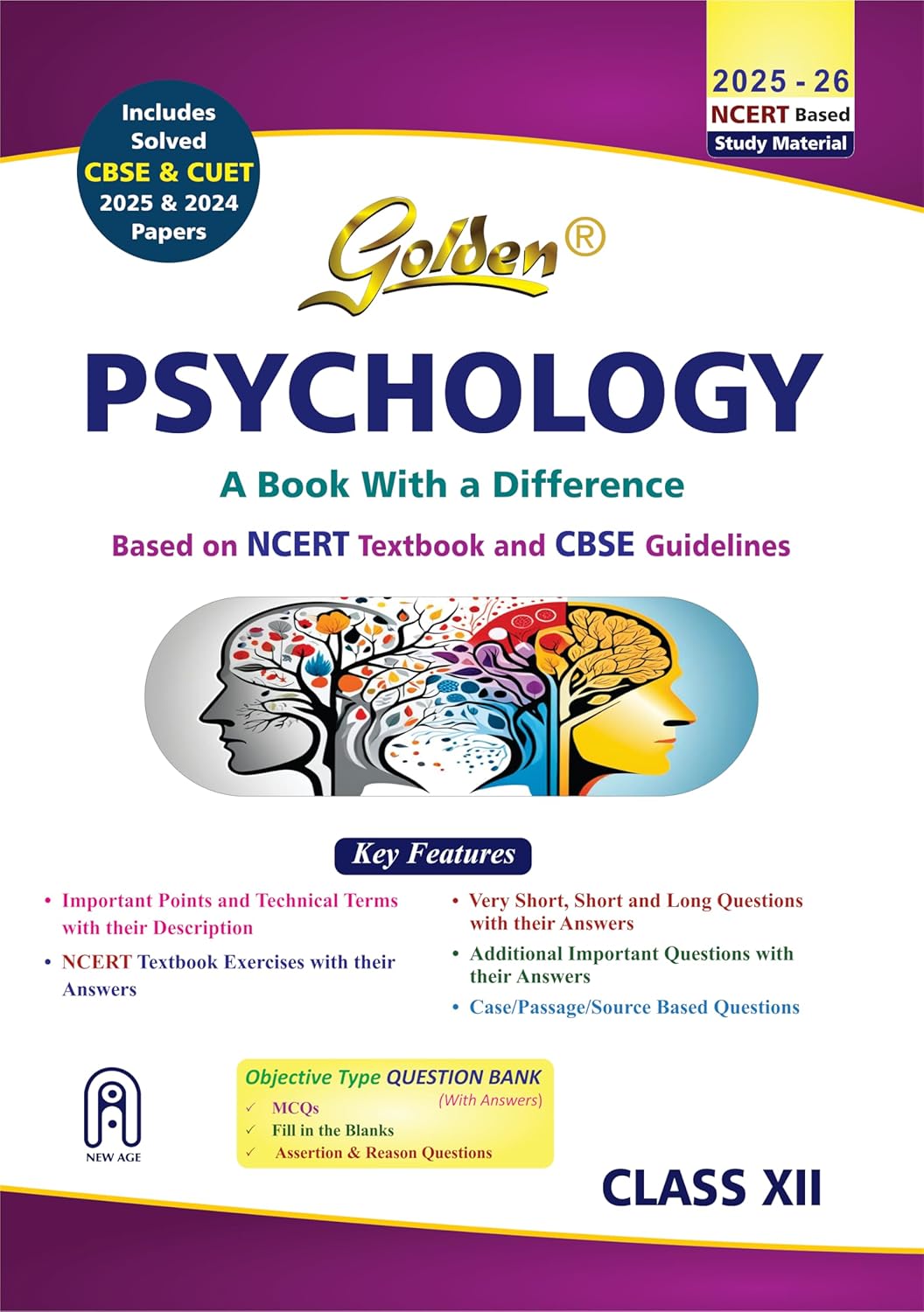 Golden Psychology Based on NEW NCERT Textbooks For Class 12 - Latest for 2025-26 Session