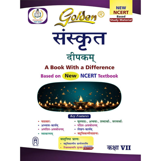 Golden Sanskrit Study Material Based on NEW NCERT Deepakam For Class 7 - Latest for 2025-26 Session (Paperback)