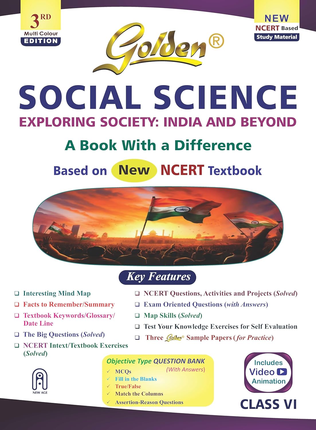 Golden Social Science Exploring Society: India and Beyond (Based on New NCERT Textbook) For Class 6 - Latest for 2026-27 Session (Paperback)