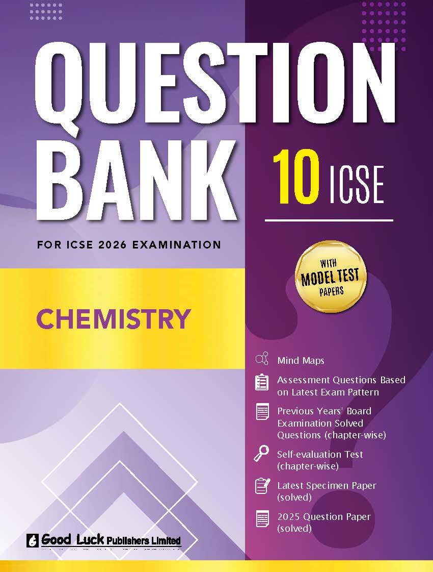 Good Luck ICSE Question Bank Physics, Chemistry, Math's (Combo of 3) Class 10 for Examination 2026 (Paperback)