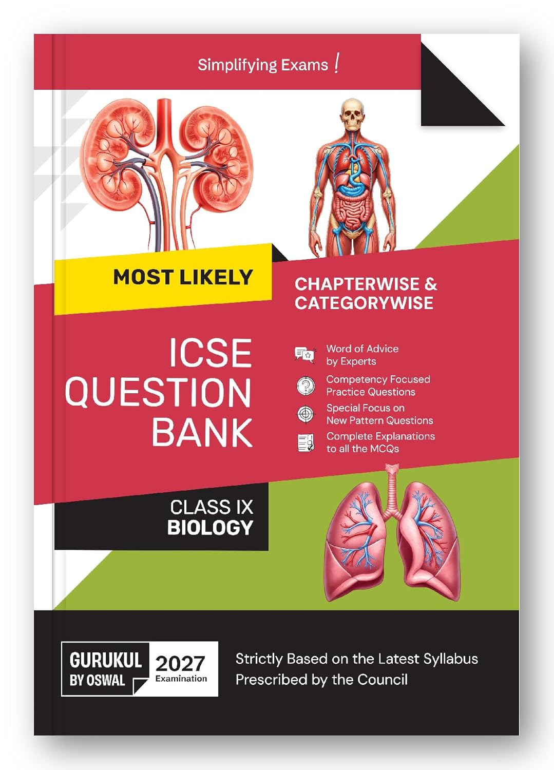 Oswal Gurukul Biology Most Likely ICSE Question Bank for Class 9 - Latest for the session 2027