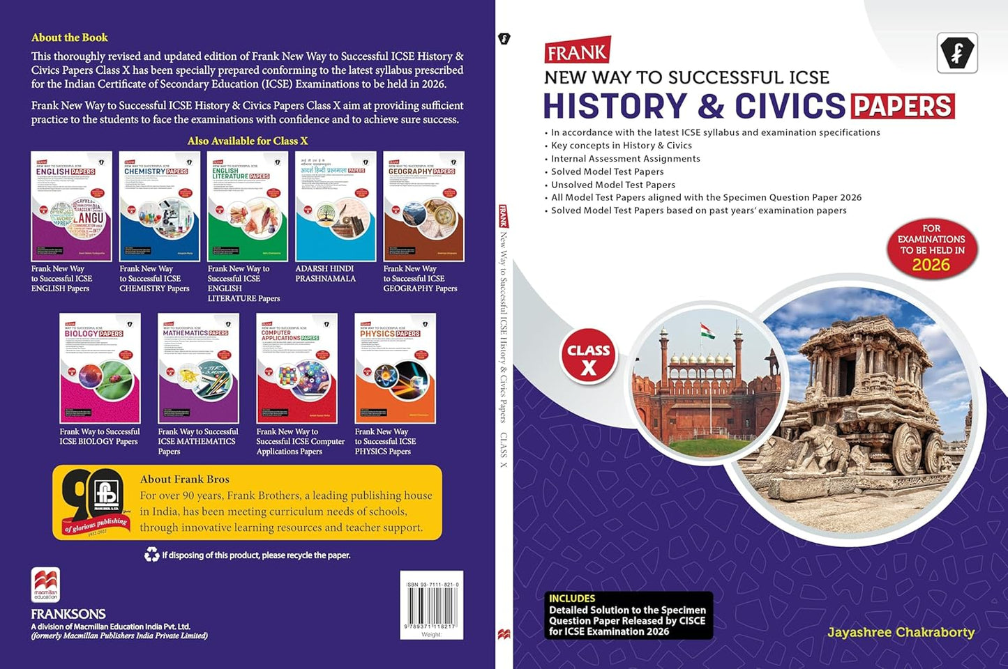 Frank New Way To Successful ICSE History & Civics Papers for Class 10 - Latest for 2026 Examination. Paperback