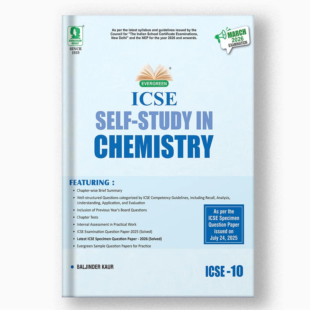 Evergreen ICSE Self Study in Physics, Chemistry & Mathematics for Class 10 - Set of 3 Books - Latest for 2026 Examination