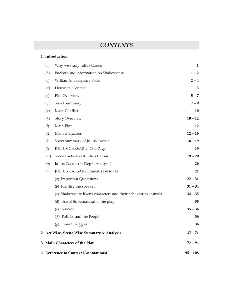 Arundeep's Self Help to ICSE Julius Caesar 9&10 - Latest for 2025-26 Session