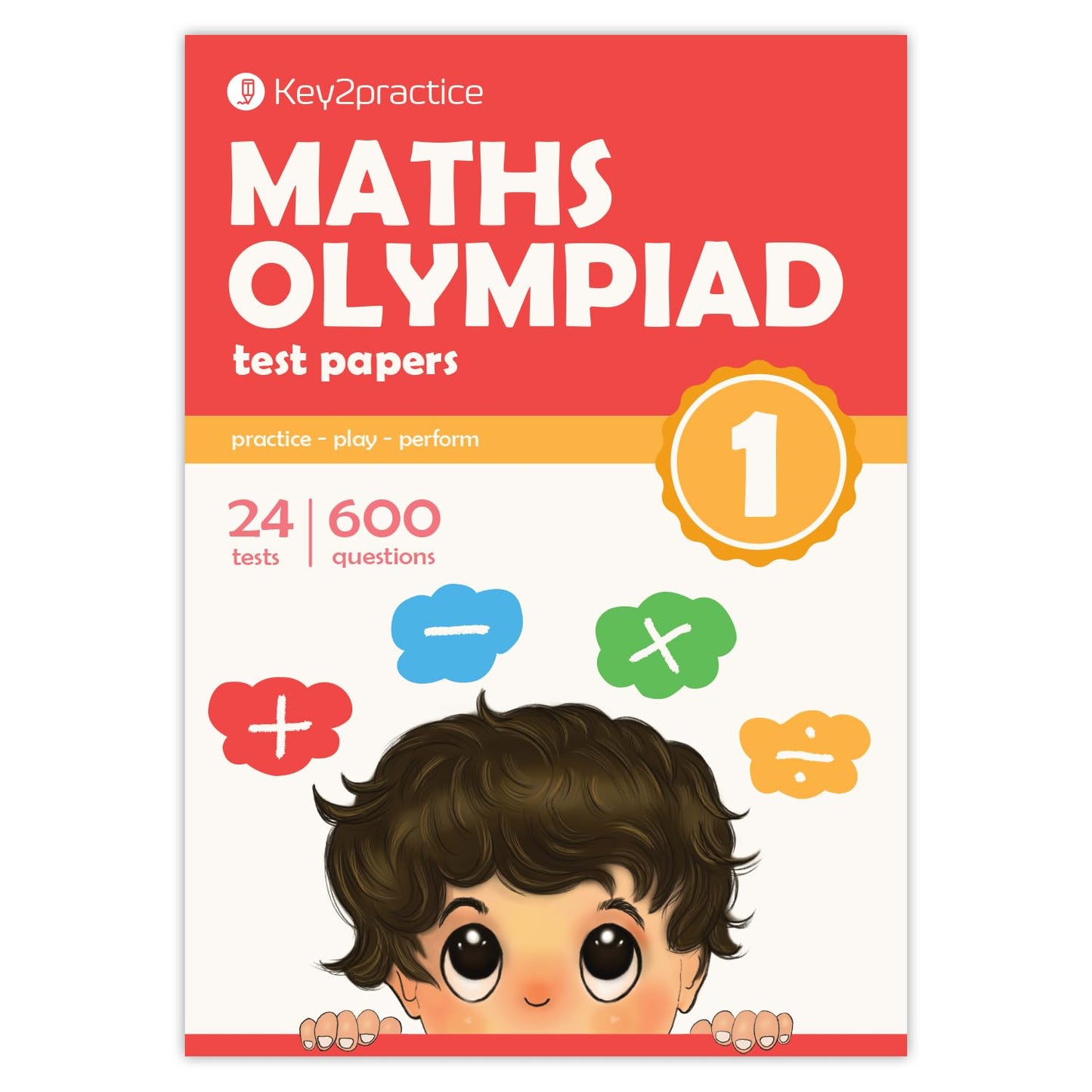 Key2Practice Olympiad Test Paper for Class 1 - 24 Tests, 600 Math Questions, Activity Based Worksheets