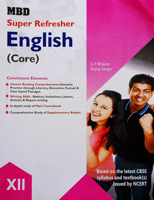 MBD Super Refresher English Core for Class 12 - Latest for 2025-26 Examination. Paperback